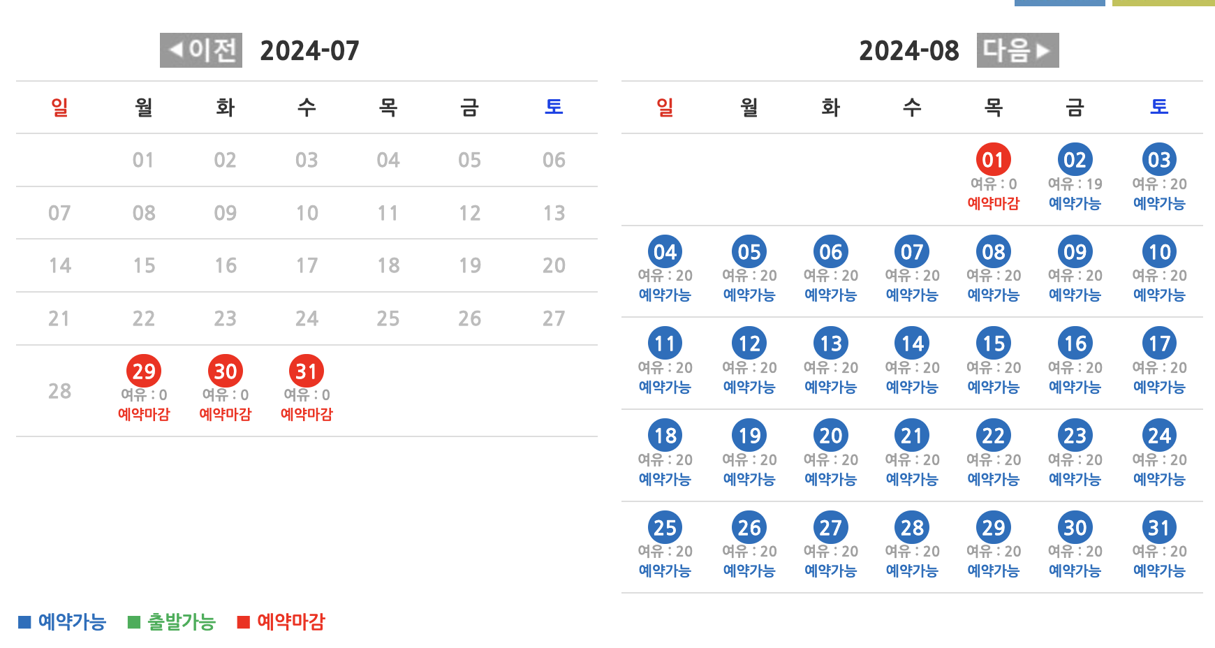 부산일정
