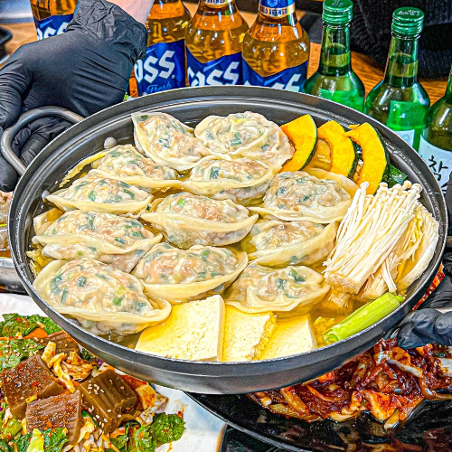 연포탕 떡갈나무집 생생정보 도토리묵 만두전골