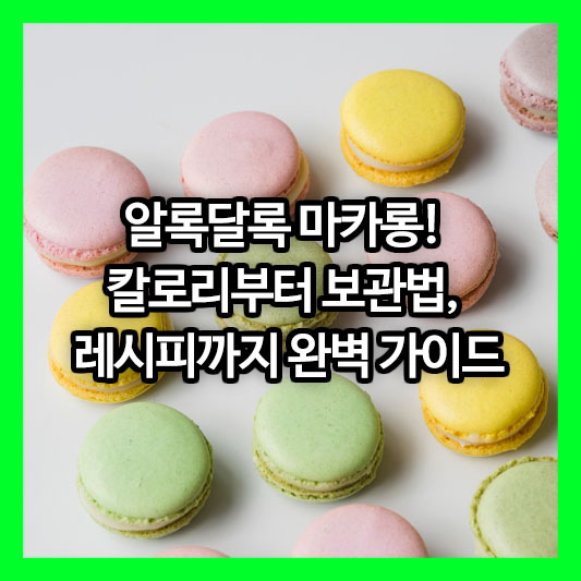 알록달록 마카롱! 칼로리부터 보관법, 레시피까지 완벽 가이드