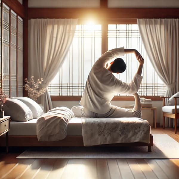 아침이 달라졌습니다 - 허리 통증 줄이는 침대 위 스트레칭 3가지