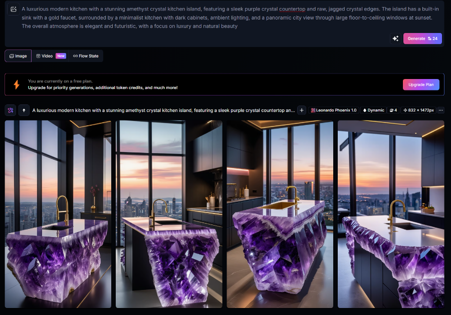 Leonardo AI 프롬프트 입력