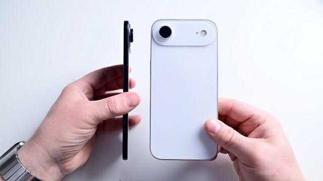 올 가을 출시될 예정인 초박형 스마트폰 '아이폰17 에어' 모형