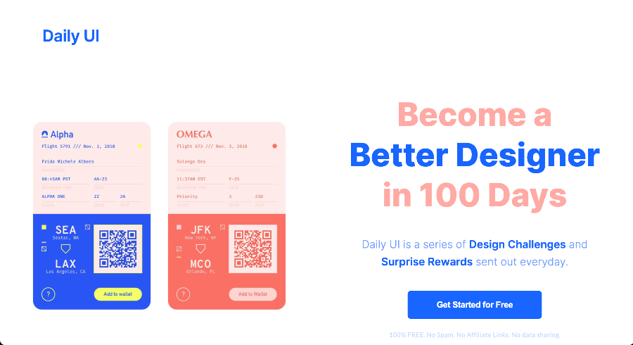 Daily UI 사이트 인트로