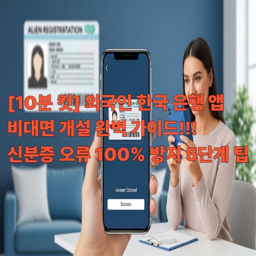[10분 컷] 외국인 한국 은행 앱 비대면 개설 완벽 가이드! 신분증 오류 100% 방지 5단계 팁