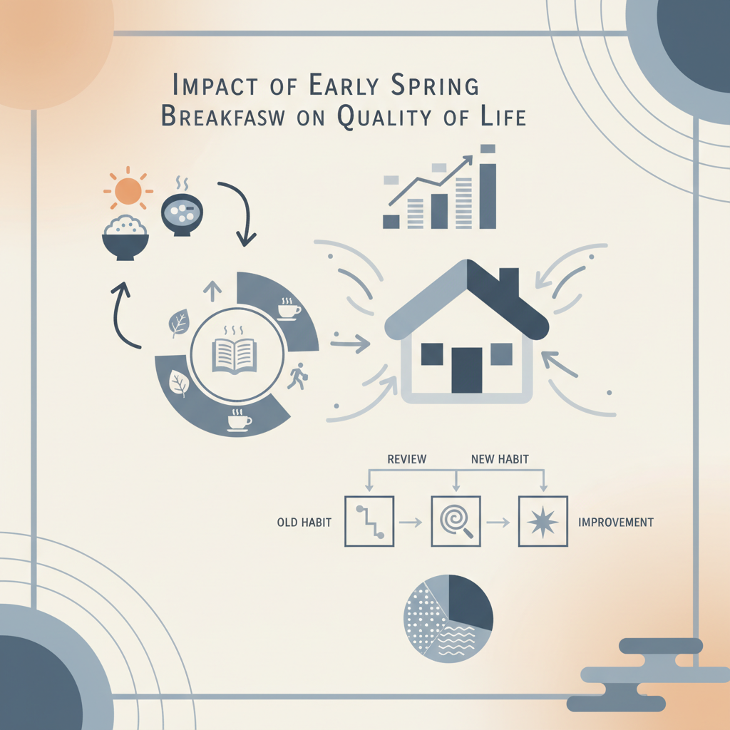 春先の朝食見直しが生活の質に与える影響に関する統計・生理メカニズム・対策を示す政策リポート用インフォグラフィック