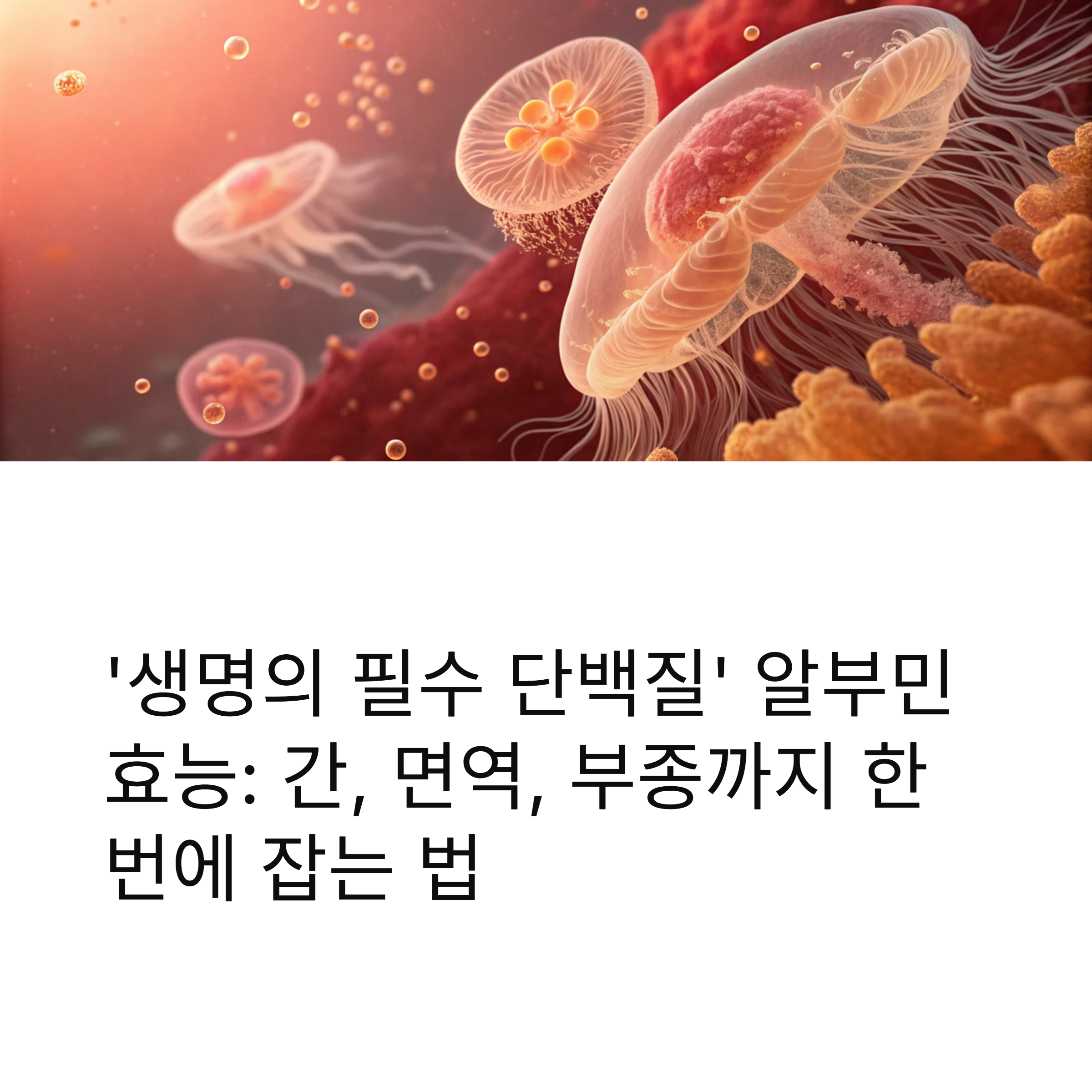 '생명의 필수 단백질' 알부민