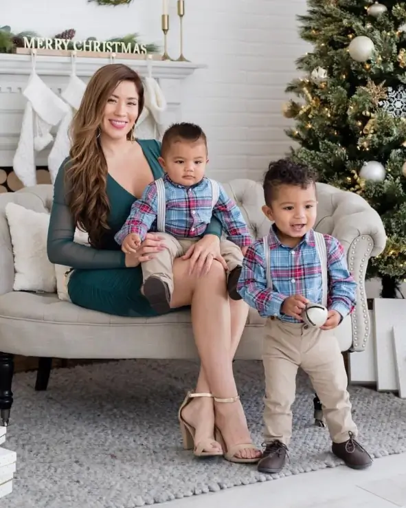 푸이그 아내 안드레아와 두 아들