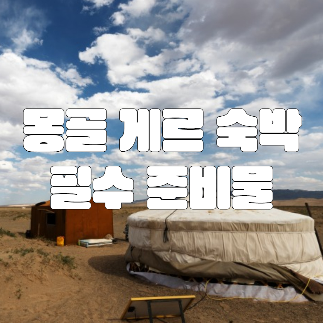 몽골 게르 숙박 필수 준비물