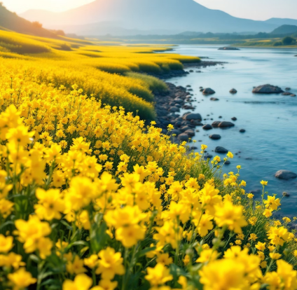 양양 남대천 유채꽃밭