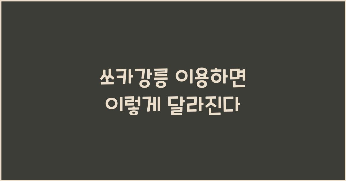 쏘카강릉