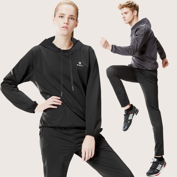 케빌리 다이어트 땀복 라운드 후드 세트 상의 110 하의없음 KC201