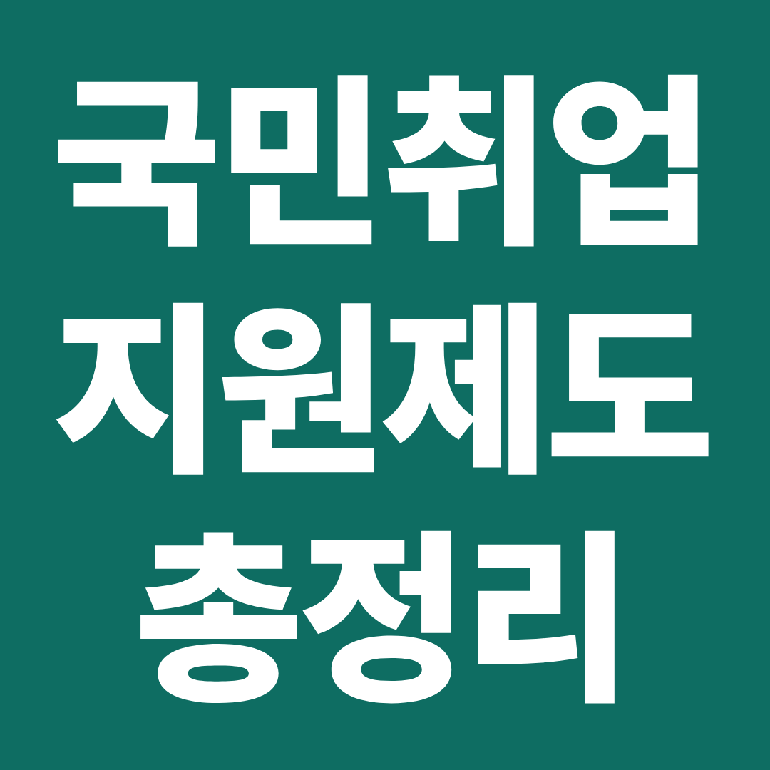 국민취업지원제도 총정리 ❘ 유형1&middot;유형2 조건&middot;구직촉진수당&middot;신청방법 한눈에