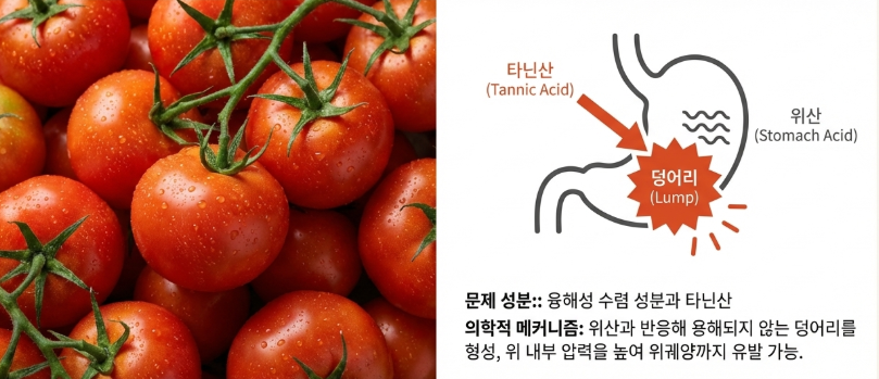 토마토: 위장에 덩어리가 생긴다
