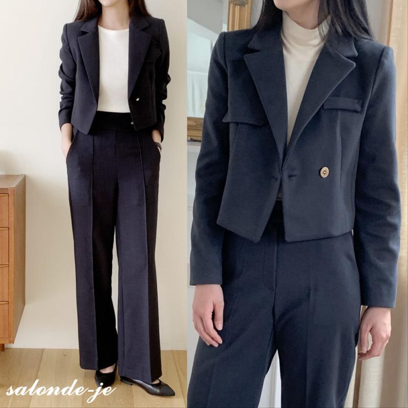 여성정장 세트 크롭자켓 와이드 셋업 수트 면접복장 여성가을정장 겨울