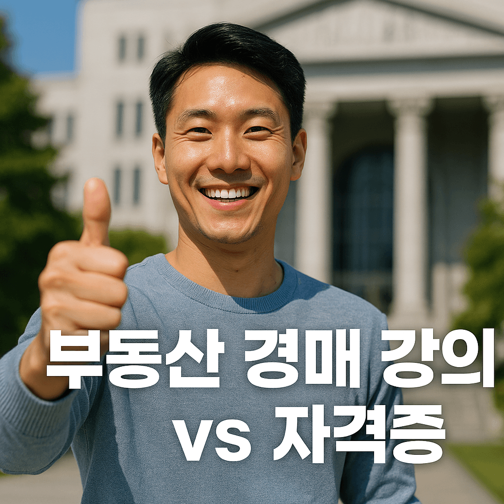 부동산경매 강의 vs 자격증