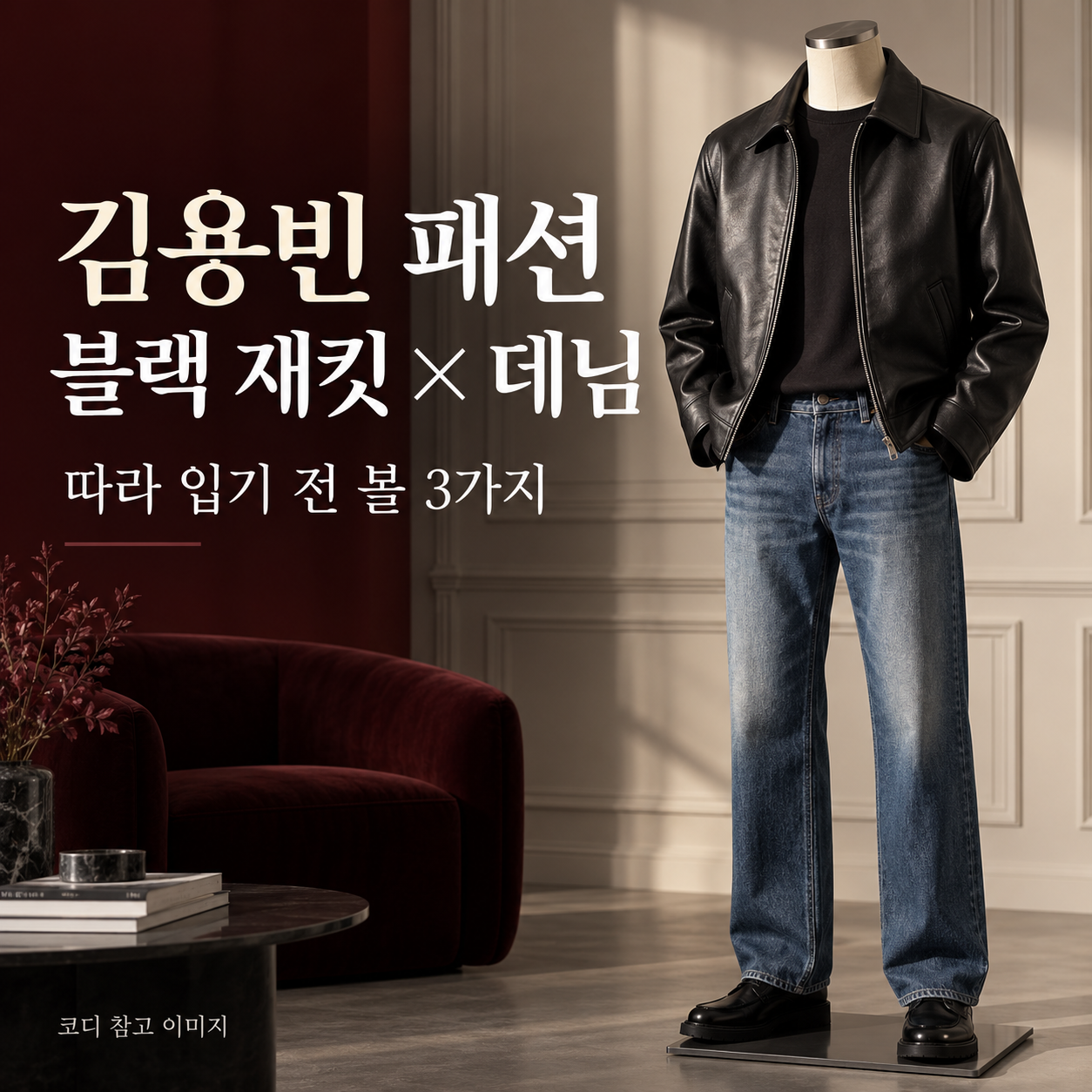 김용빈 패션 2026|블랙 가죽 재킷에 데님, 따라 입기 전 볼 3가지