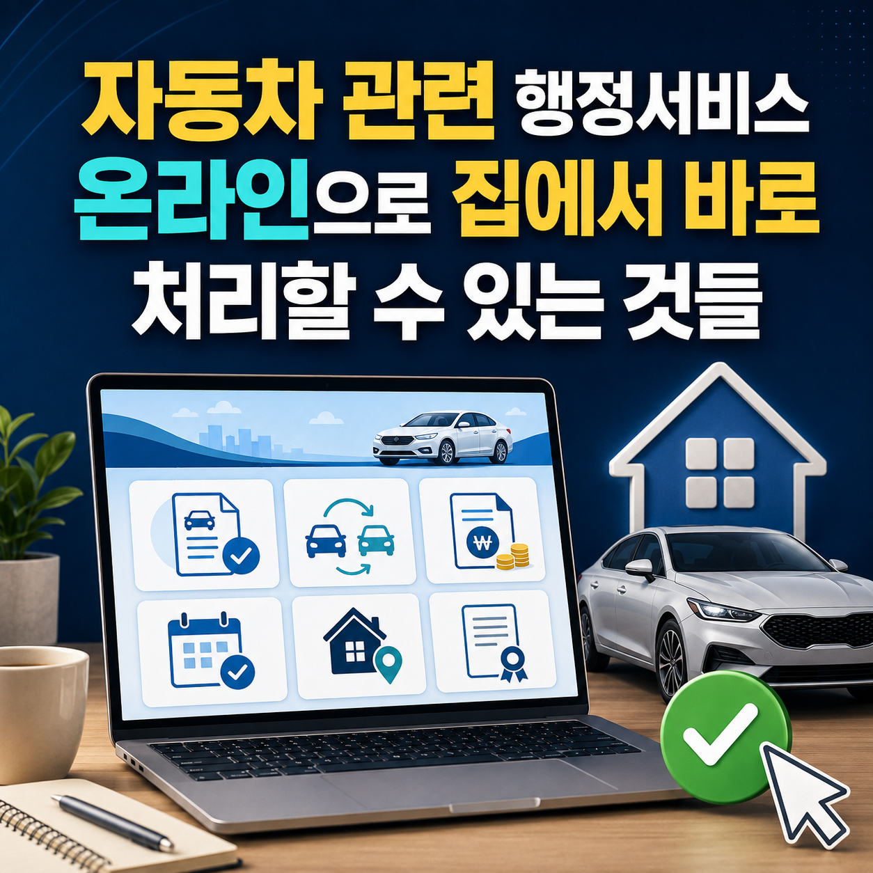 자동차 관련 행정서비스, 온라인에서 집에서 바로 처리할 수 있는 것들