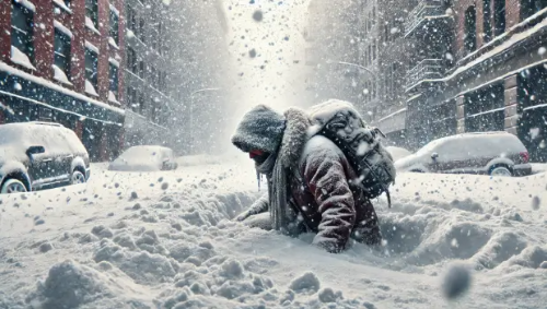 눈-사람-도시-차