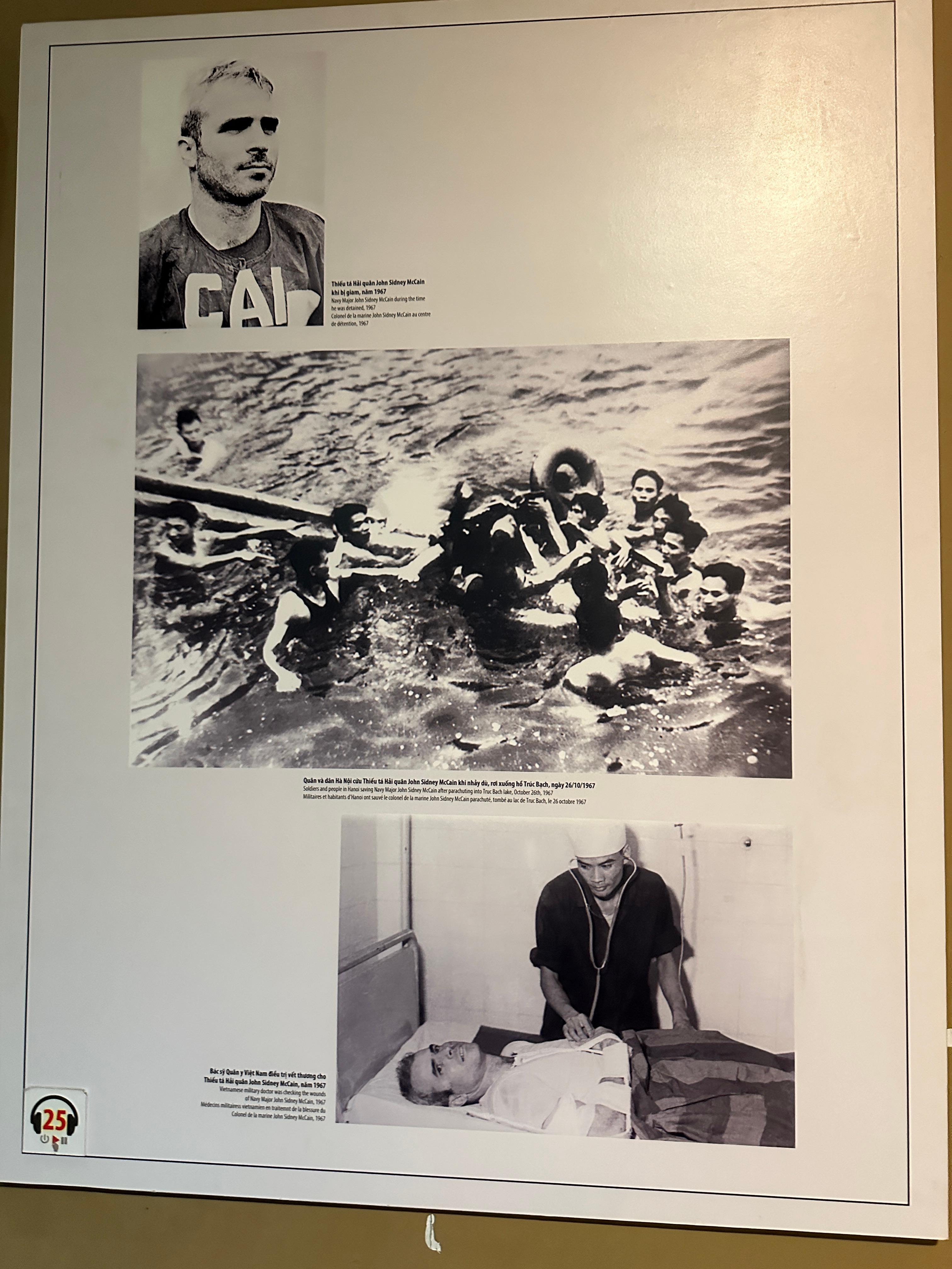 하노이 힐튼의 존 맥케인 사진