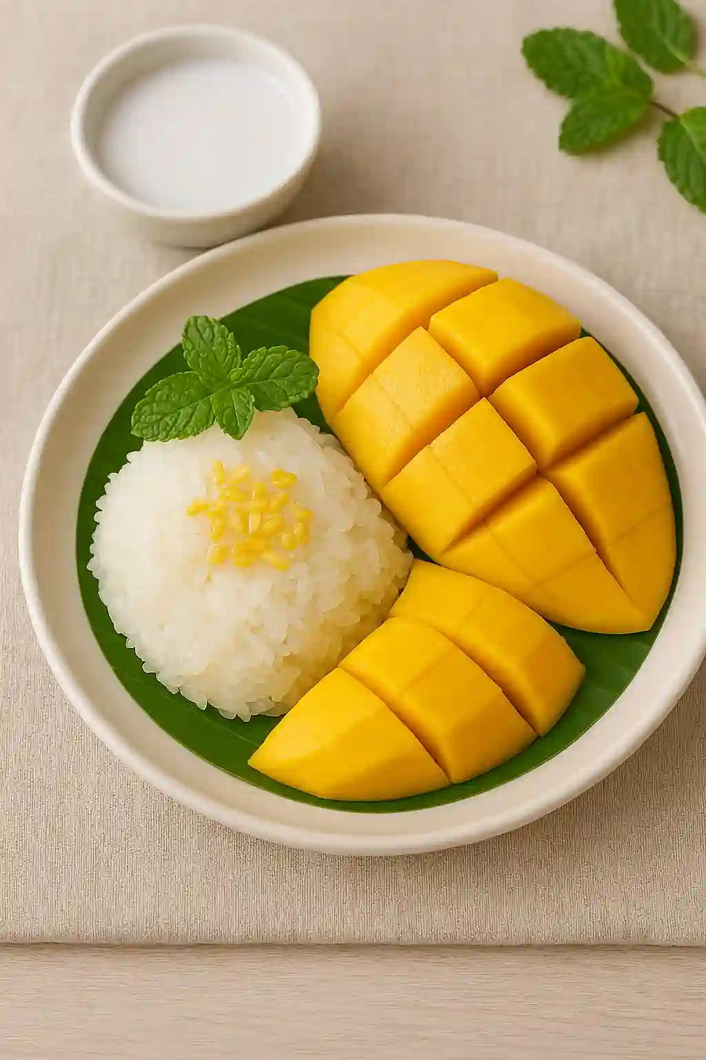 태국 대표디저트 망고 찹쌀밥 사진