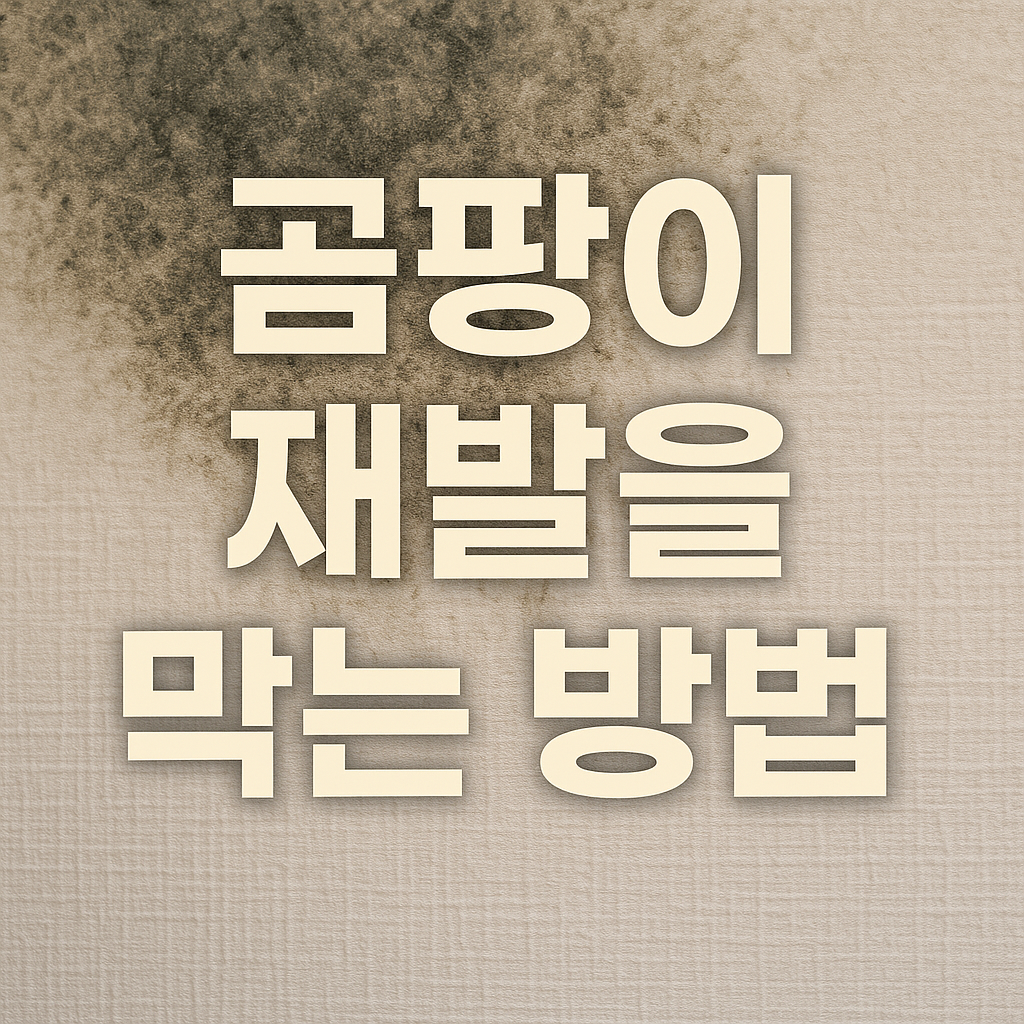 곰팡이 재발을 막는 방법