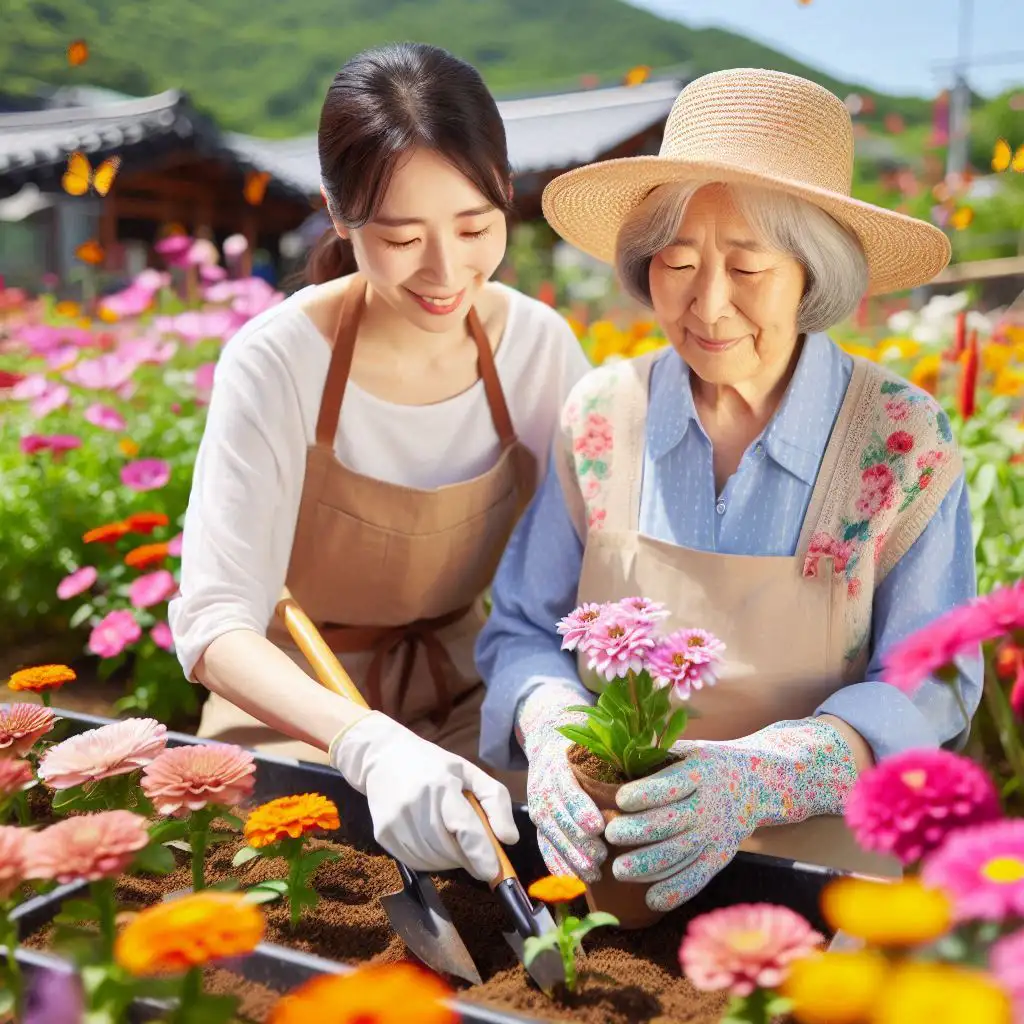 다양한-연령-성별의-원예치료사