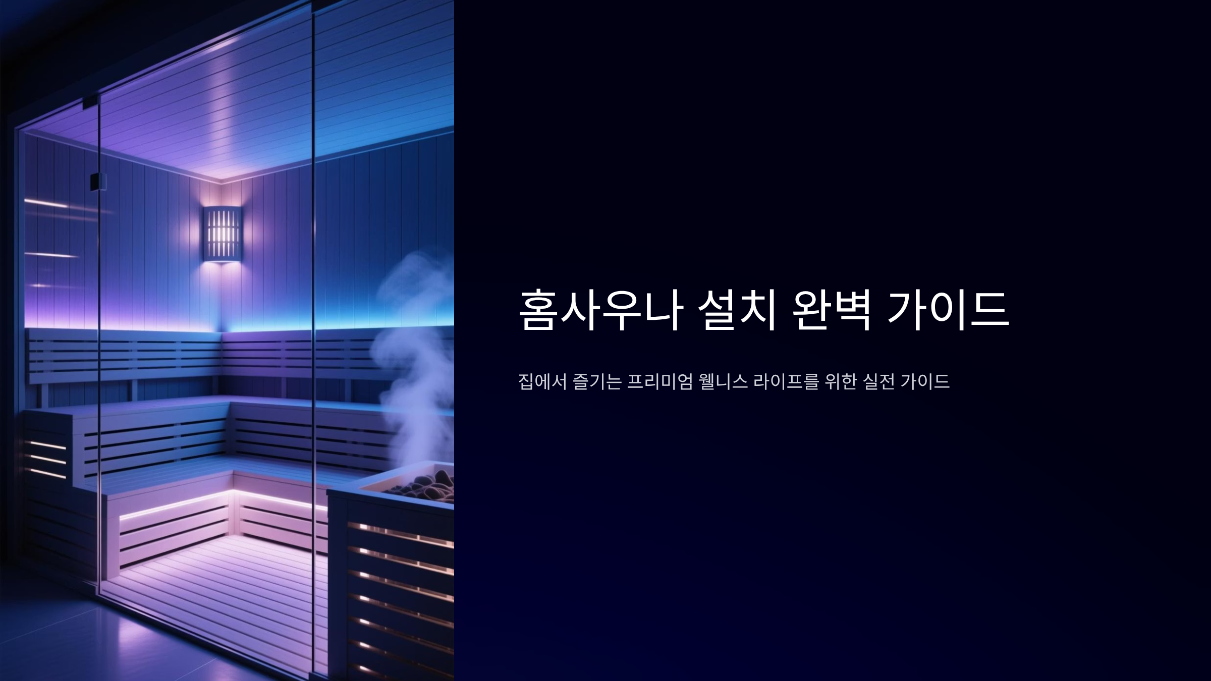 홈사우나 설치 실패하지 않는 7가지 핵심 체크리스트
