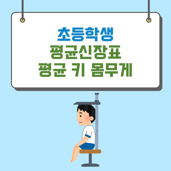 초등학생 평균신장표