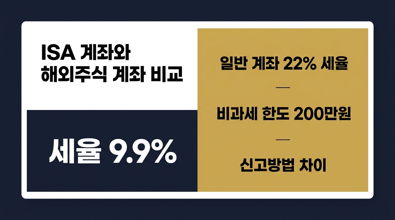 ISA 계좌 일반 계좌 세율 9.9% 22% 비교 카드 2026년