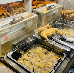치킨조리중