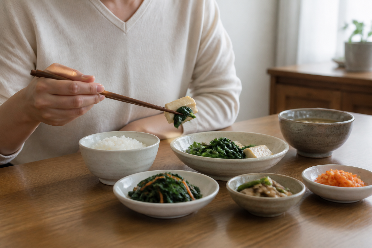 채소와 단백질부터 먹는 식사