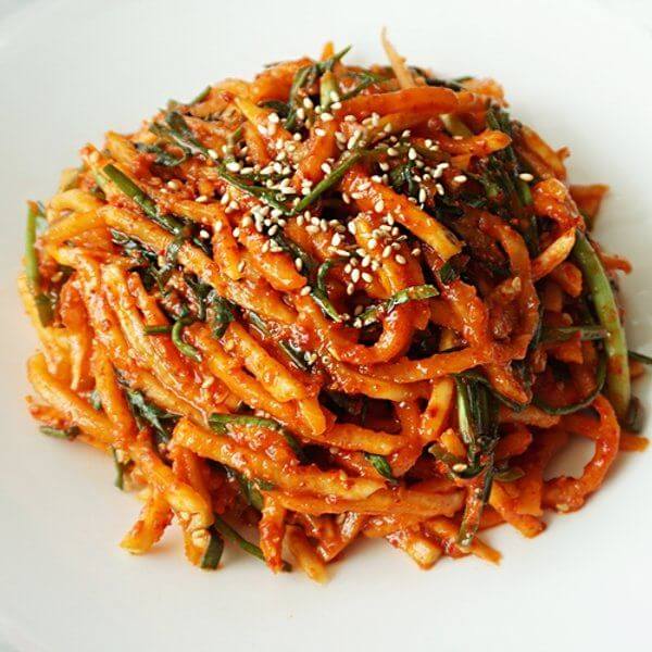 무생채 음식 사진