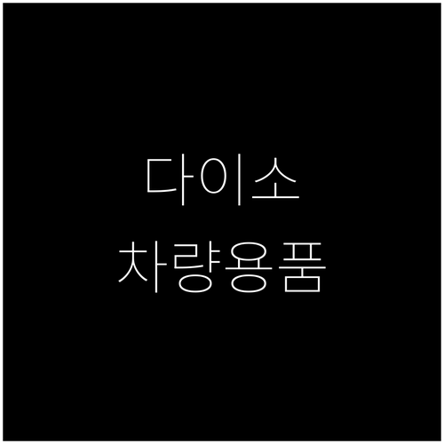 다이소 차량용품 가이드: 가성비템부터