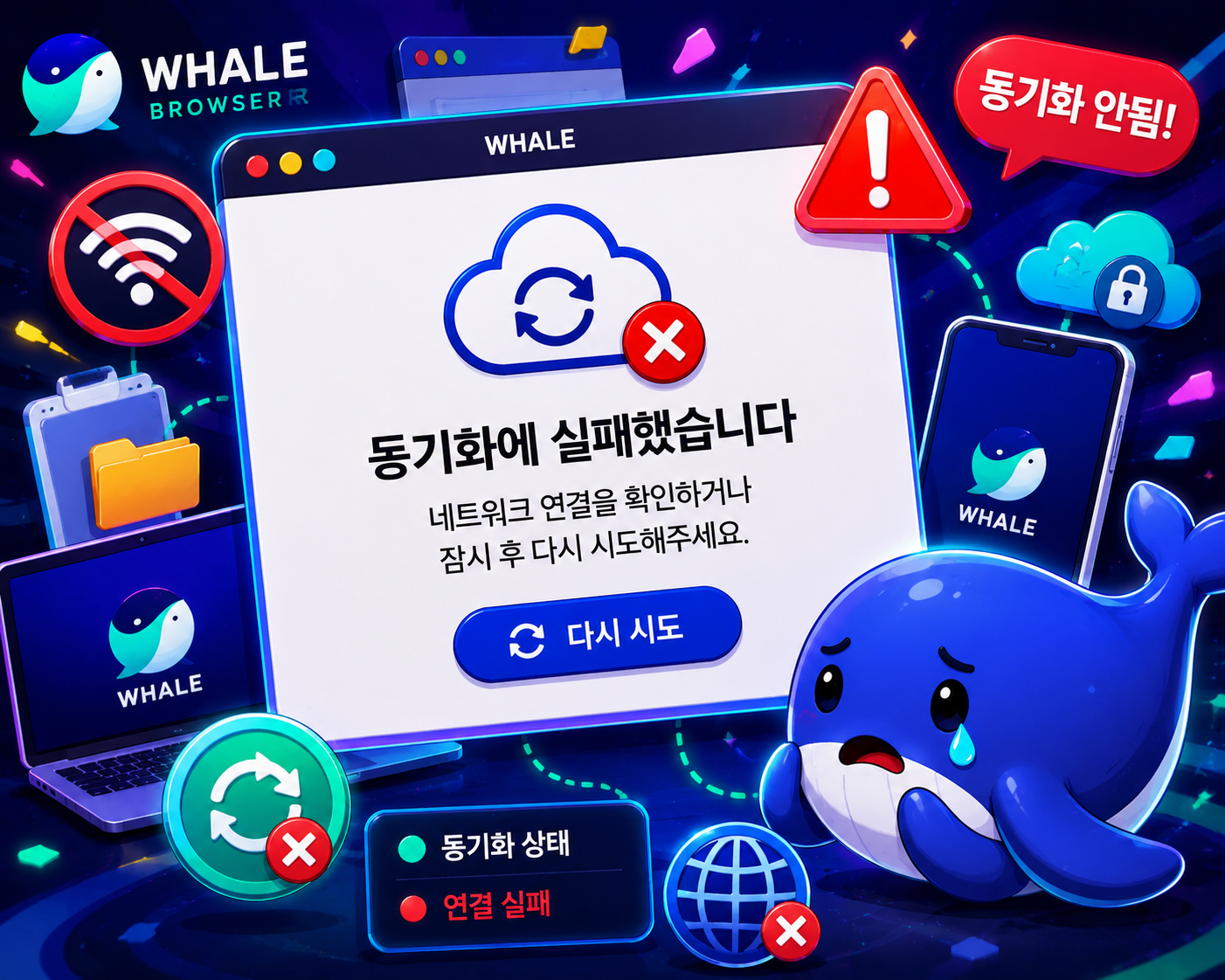 웨일 브라우저 동기화 안됨 해결방법 총정리 웨일동기화오류 웨일즐겨찾기안됨