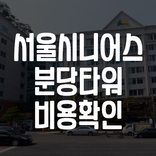 서울시니어스 분당타워 비용 및 가격