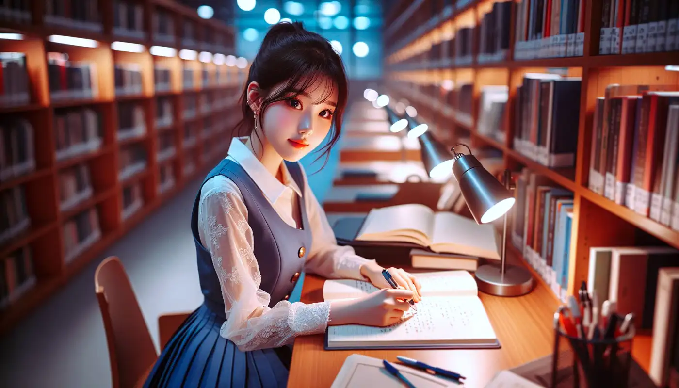 자소서-소제목-예시를-참고하며-글쓰기하는-여성의-모습