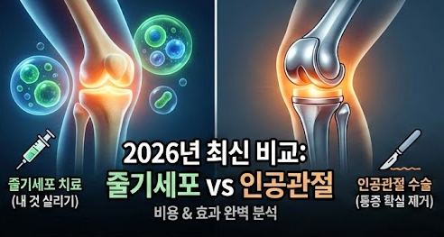 줄기세포 vs 인공관절 효과 및 비용