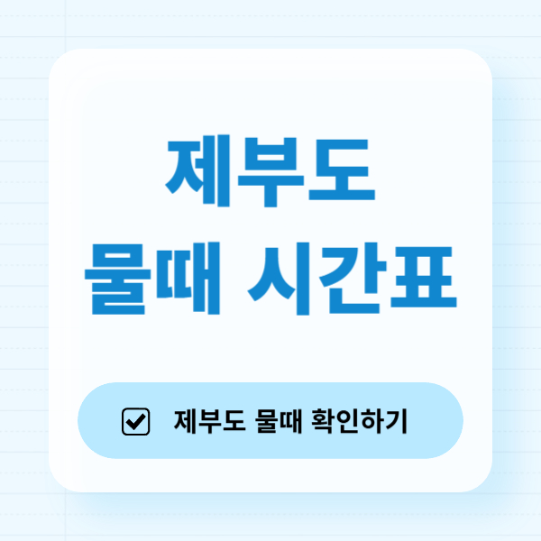 제부도 물때시간표