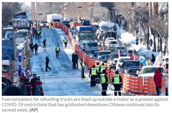 캐나다, 국가 비상사태 선포 VIDEO: Canada: Ottawa mayor declares state of emergency over COVID protests