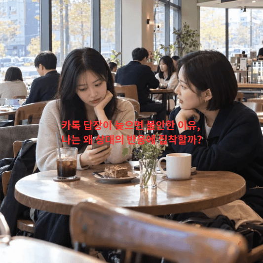 카톡답장불안, 연락심리, 애착불안, 관계불안, 카톡읽씹, 연애심리, 상대방반응집착, 불안심리, 인간관계, 심리학