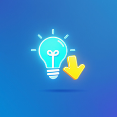 전기 사용량과 요금 절감을 상징하는 번개 아이콘