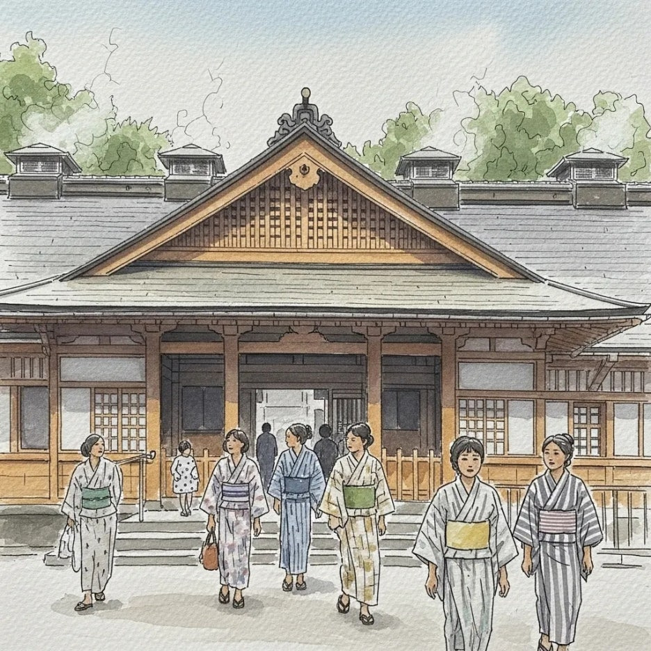 정취 가득한 도고 온천의 고풍스러운 모습