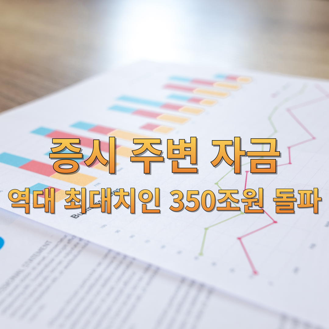 증시 주변 자금, 역대 최대치인 350조원 돌파
