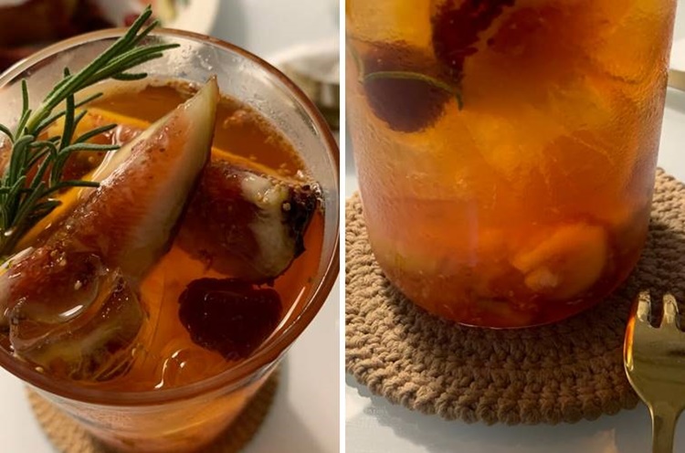 무화과와 라즈베리가 들어가 푸짐한느낌의 홍차