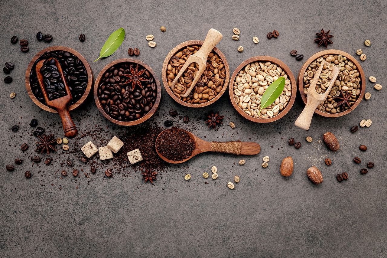 생두의 색깔과 다양한 형태