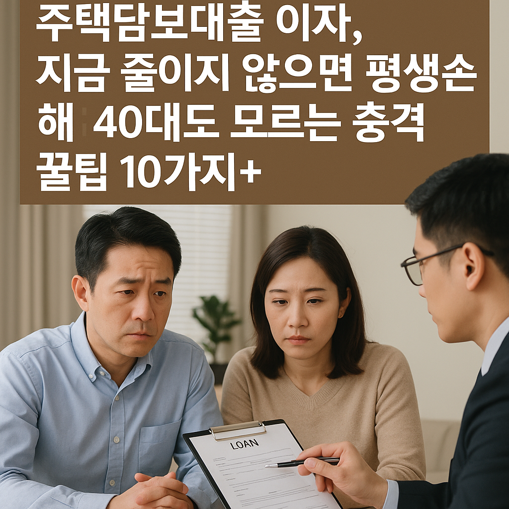 주택 담보 대출 자금 이자 줄이기
