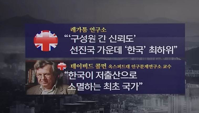 레카툼 연구소 - 한국이 저출산으로 소멸하는 최초 국가