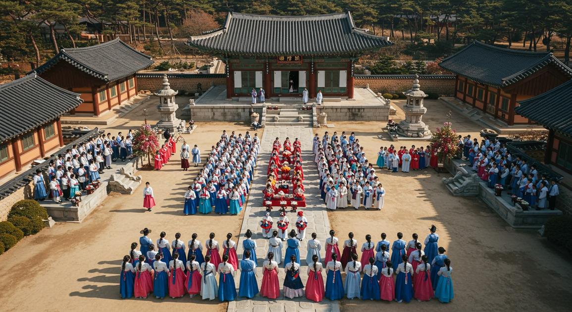 한국 전통 차례 이미지