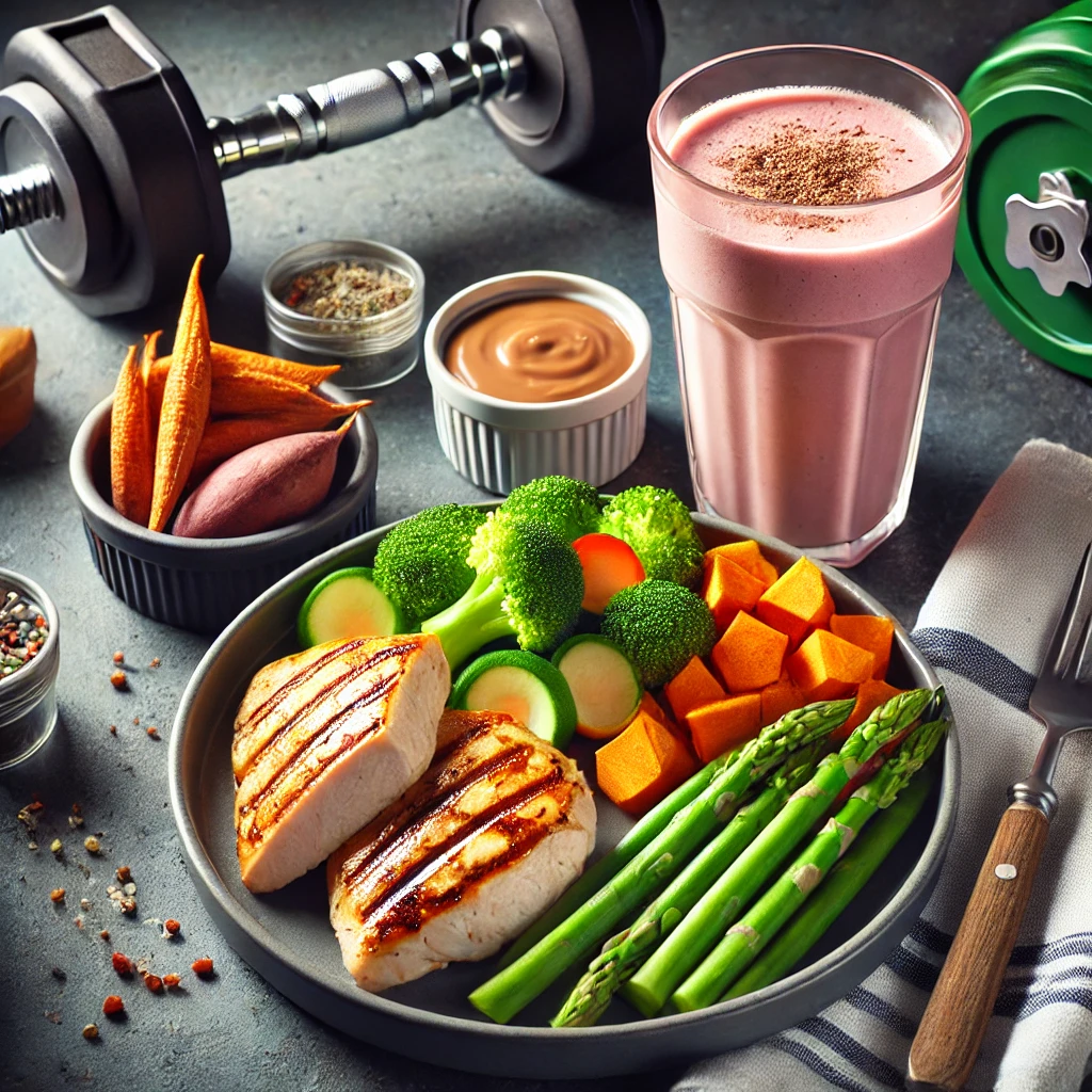 웨이트 트레이닝 후 적절한 음식 섭취 관련 사진