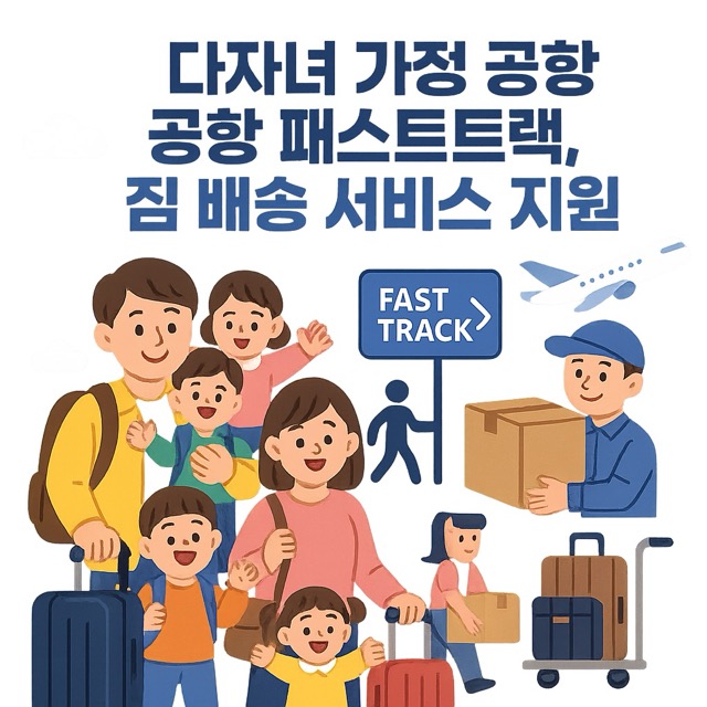 다자녀 가정 공항 패스트트랙, 짐 배송 서비스